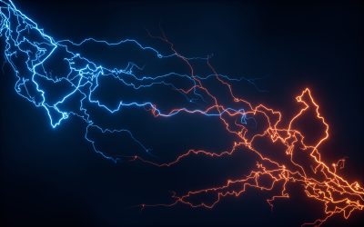 blue,lightning,with,dark,background,,3d,rendering.,computer,digital,drawing.